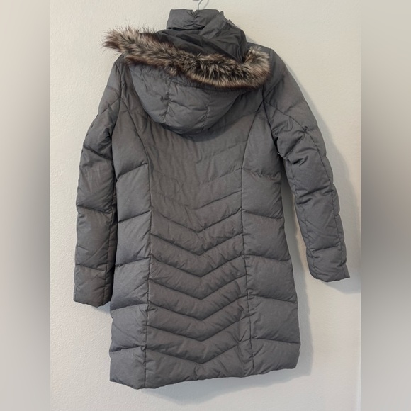 Eddie Bauer Down Filled Parka Detachable Fur Hood Quilted Winter Small *Read - Picture 2 of 13